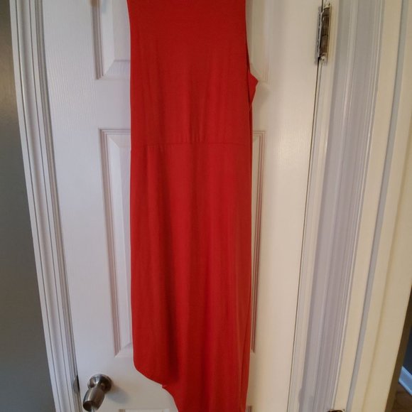Women's Soprano Coral Cocktail Dress-High/Low, SILKY soft! Layered - Picture 5 of 14